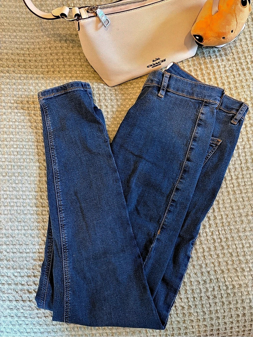 Topshop Jamie Skinny Jeans Blue Waist 32/L32